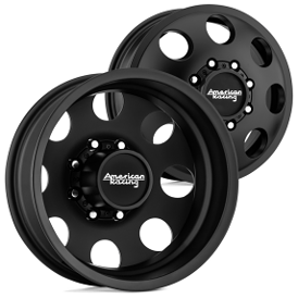 17" American Racing Wheels Modern AR204 Baja Dually Satin Black Off-Road Rims