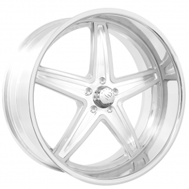 22" Staggered Snyper Forged Wheels Bayou Brushed with Polished Accents Monoblock Forged Rims