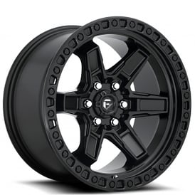 17" Fuel Wheels D697 Kicker 6 Matte Black Off-Road Rims