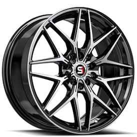 17" SPEC-1 Wheels SP-60 Gloss Black with Machined Rims 