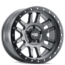 17" Dirty Life Wheels Canyon Pro 9309 Satin Graphite with Black Lip Off-Road Rims