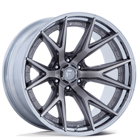 22" Fuel Wheels FC402 Catalyst Platinum with Chrome Lip Off-Road Fusion Forged Rims