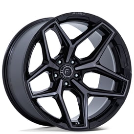 22" Fuel Wheels FC854 Flux 5 Gloss Black Brushed Face with Gray Tint Off-Road Rims