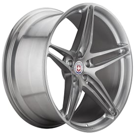 24" Staggered HRE Wheels P107 Brushed Dark Clear Monoblock Forged Rims