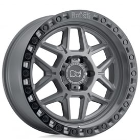 17" Black Rhino Wheels Kelso Battleship Gray with Black Lip Edge and Black Bolts Off-Road Rims 