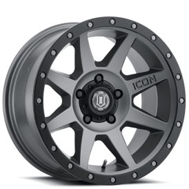 17" ICON Alloys Wheels Rebound Titanium Crossover Rims