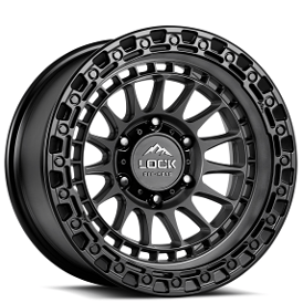 17" Lock Off-Road Wheels Mojave Matte Grey with Matte Black Ring Rims