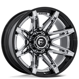 20" Fuel Wheels FC401 Brawl Chrome with Gloss Black Lip Off-Road Fusion Forged Rims