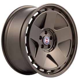 22" Staggered HRE Wheels 555 GTM Satin Bronze Floating Cap Monoblock Forged Rims