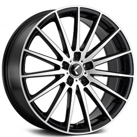 20" Kraze Wheels 191 Stunna Gloss Black Machined Rims