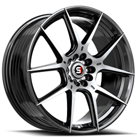 17" SPEC-1 Wheels SP-71 Gloss Black with Machined Rims 