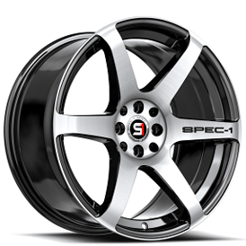 18" SPEC-1 Wheels SPT-32 Gloss Black with Machined Rims 