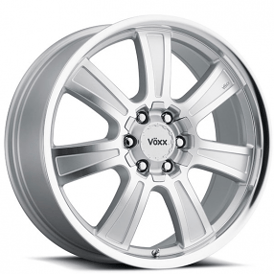 20" Voxx Wheels Turin Silver Machined Face and Lip Rims