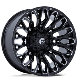 20" Fuel Wheels FC865 Strike Gloss Black Milled Off-Road Rims
