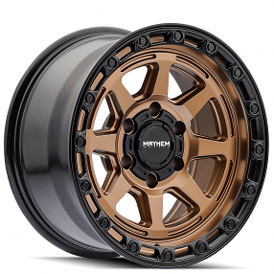 17" Mayhem Wheels 8306 Ridgeline Gloss Bronze with Black Lip Off-Road Rims