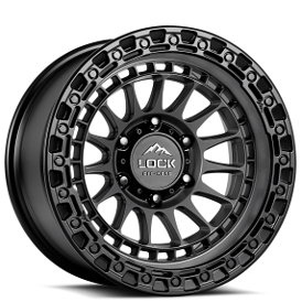 20" Lock Off-Road Wheels Mojave Matte Grey with Matte Black Ring Rims