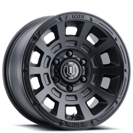 17" ICON Alloys Wheels Thrust Satin Black Crossover Rims