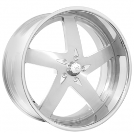 24" Snyper Forged Wheels Bullet Brushed with Polished Accents Monoblock Forged Rims 