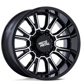 18" Moto Metal Wheels MO810 Legacy Gloss Black Machined Off-Road Rims