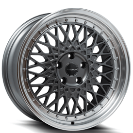 18" Versus Wheels VS008 Matte Gunmetal with Machined Lip Rims