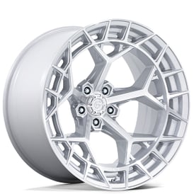 22" Fuel Wheels FC873 Charger Gloss Silver with Machined Face 5-Lug Off-Road Rims