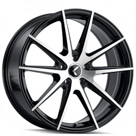 20" Kraze Wheels 193 Turismo Gloss Black Machined Rims