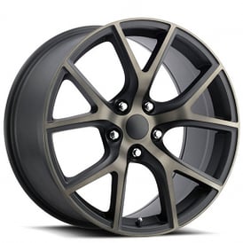 20" Jeep Grand Cherokee Trackhawk Wheels FR 75 Satin Black Machined with Bronze Clear Coat OEM Replica Rims