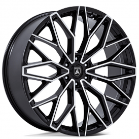 24" Asanti Wheels AB050 Mogul 6 Gloss Black with Machined Face Rims