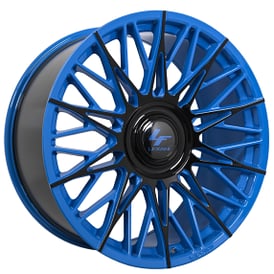 20" Lexani Wheels Newport-XL Custom Blue with Gloss Black Accents Rims