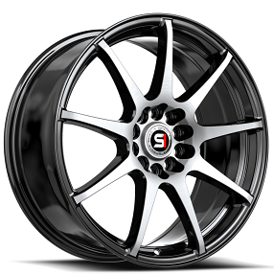 18" SPEC-1 Wheels SP-67 Gloss Black with Machined Rims 