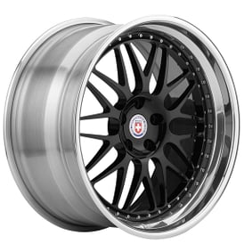22" HRE Wheels 540C Gloss Black Center with Polished Clear Outer and Inner Barrel Forged Rims