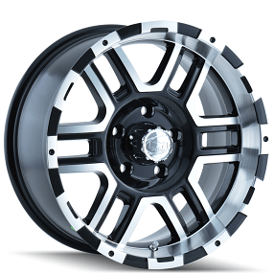17" Ion Alloy Wheels 179 Black with Machined Face and Lip Off-Road Rims