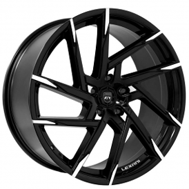 20" Lexani Wheels Senna Gloss Black with Machined Tips Rims