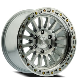 17" Arena Wheel Co A108 Trophy Gloss Silver Machined Off-Road Rims  