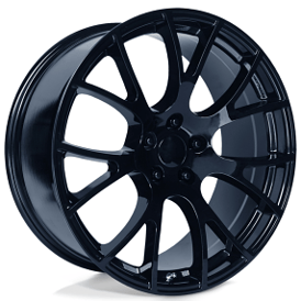 22" Staggered Performance Replicas Wheels PR161 Gloss Black Rims