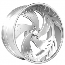 24" Snyper Forged Wheels Blaster Brushed with Polished Accents Monoblock Forged Rims