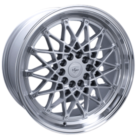 18" Elegant Wheels E24 Silver Face with Machined Lip Rims