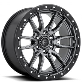 17" Fuel Wheels D680 Rebel Anthracite Center with Black Lip 6-Lug Off-Road Rims 
