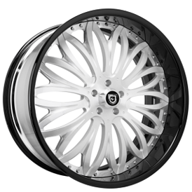 19" Lexani Forged Wheels LF-731 Pisces Brushed Face with Black Lip Rims