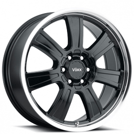 20" Voxx Wheels Turin Gloss Black with Machined Lip Rims