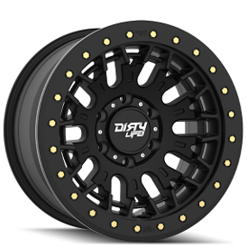 17" Dirty Life Wheels DT-3 9317 Satin Black with Off-Road Rims