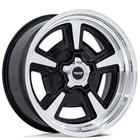18" American Racing Wheels Vintage VN517 Marauder Gloss Black Machined with Diamond Cut Lip Rims