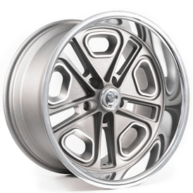 22" Staggered Resto Wheel Co R102 Del Ray Textured Gunmetal Center with Milled Window and Diamond Cut Lip Rims 