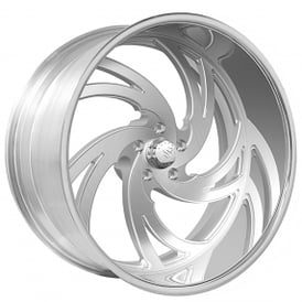 22" Snyper Forged Wheels Isolator Brushed with Polished Accents Monoblock Forged Rims 