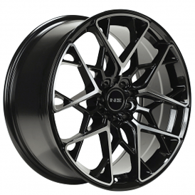 17" NS Wheels Tuner NS1807 Gloss Black Machined Rims