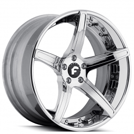 24" Staggered Forgiato Wheels Aggio-ECL Chrome Forged Rims