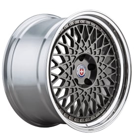 20" HRE Wheels 501 Gloss Charcoal Center with Polished Clear Barrel Forged Rims