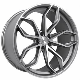 22" Road Force Wheels RF17 Satin Gunmetal Machined Rims 