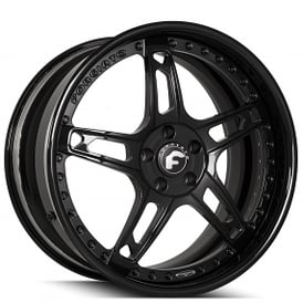 24" Staggered Forgiato Wheels Affilato Satin Black Forged Rims