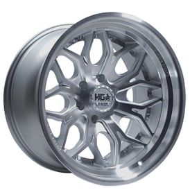 22" Luxxx HD Wheels LHD PRO5 Gloss Silver Machined Face with Machined Lip Off-Road Rims